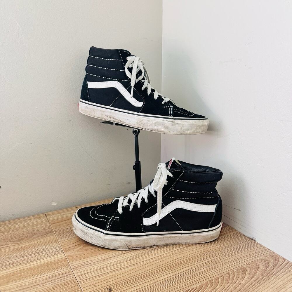 Vans Sk8-hi Black And White High Top Sneakers Men’s Size 7